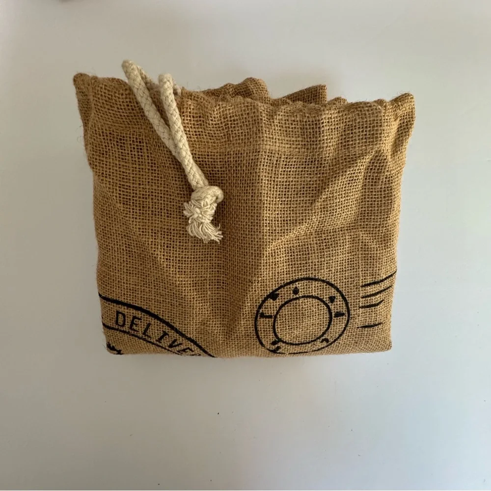 XL Burlap Style Christmas Santa Sack Snowman Special Delivery Gift Bag 33x24